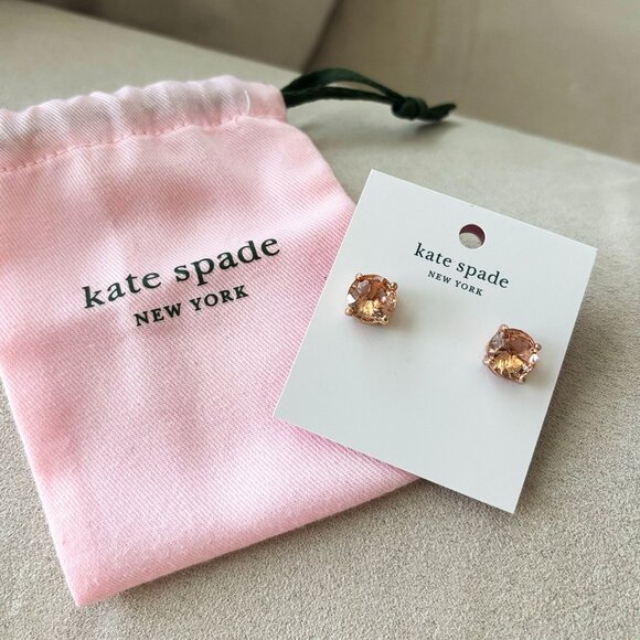 kate spade Earrings Festive Rose Gold Studs NEW - Picture 1 of 4